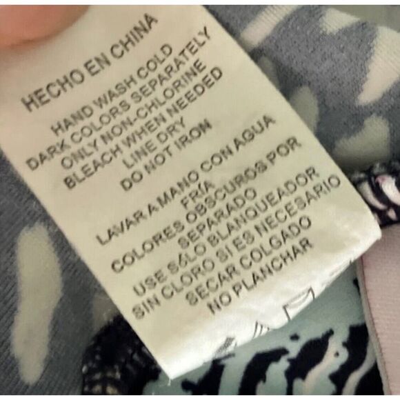 Vintage Rose Marie Reid One Piece Ruched Style Blue Tropical Foliage Swim Suit 8 - Picture 7 of 7